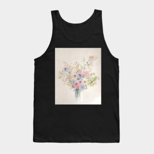 Bouquet of flowers watercolor style. Tank Top